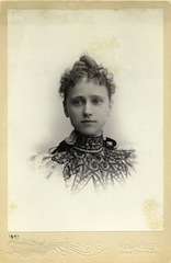 Portrait of Bertha Shambaugh, circa 1897 (age 26). MS100, box 7, folder 49. Source: State Historical Society of Iowa, Iowa City Reproductions and permissions: www.iowahistory.org/libraries/services-and-fees/photo-rep... 